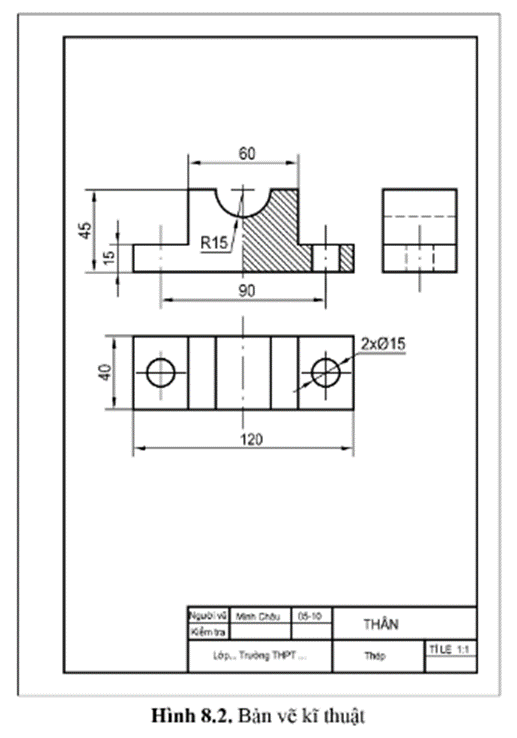 Tại sao phải sử dụng tỉ lệ trên bản vẽ kĩ thuật? Bản vẽ hình 8.2 ...: Tỉ lệ trên bản vẽ Tỉ lệ trên bản vẽ kĩ thuật là rất quan trọng để đảm bảo tính đúng đắn và chính xác của bản vẽ. Trong hình ảnh này, chúng tôi cung cấp cho bạn các giải thích và ví dụ cụ thể để giúp bạn hiểu hơn về tại sao phải sử dụng tỉ lệ trên bản vẽ kĩ thuật.