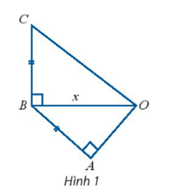 Cho tam giác OAB và OBC lấn lượt vuông tại A và B như Hình 1. Các cạnh AB (ảnh 1)