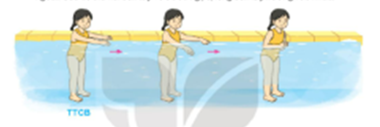 1. Đứng tại chỗ khua tay dưới nước (ảnh 1)