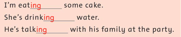 Write “ing” (Viết “ing”) I'm eat _ some cake. (ảnh 2)