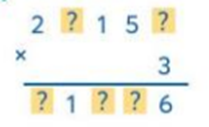 Điền chữ số thích hợp vào dấu hỏi: 2 hỏi 15 hỏi x 3 (ảnh 1)