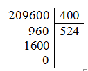 Đặt tính rồi tính: 209 600 / 400 bằng 524 (ảnh 1)