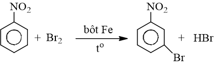 Benzen ⟶ A ⟶ m-brom-nitrobenzen. Công thức của A là (ảnh 1)