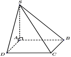 Cho hình chóp S.ABCD có đáy ABCD là hình chữ nhật, CD = 2a; AD = a; SA vuông góc (ABCD) (ảnh 1)