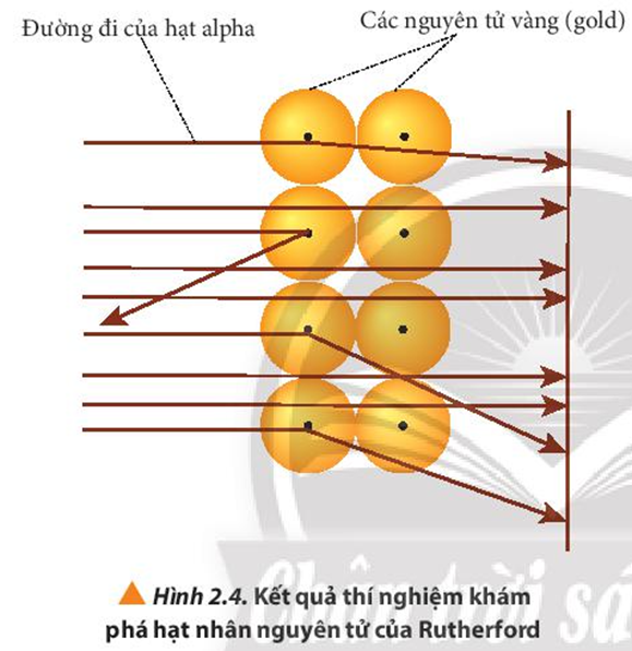 Quan sát hình 2.3 cho biết các hạt α có đường đi như thế nào. Dựa vào hình 2.4 (ảnh 2)