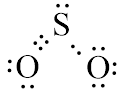 Trình bày sự hình thành liên kết cho – nhận trong phân tử sulfur dioxide (SO2). (ảnh 1)