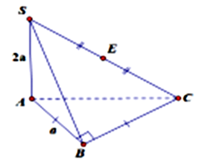 Cho hình chóp S.ABC có đáy là tam giác ABC vuông cân tại B, biết (ảnh 1)