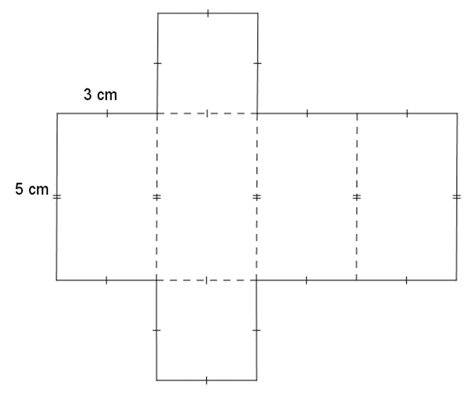 Tạo lập hình lăng trụ đứng có đáy là hình vuông cạnh 3 cm và chiều cao 5 cm. (ảnh 1)