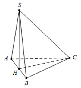 Cho hình chóp S.ABC có đáy ABC là tam giác đều cạnh a. Tam giác SAB vuông cân tại S  (ảnh 1)