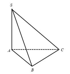 Cho hình chóp S.ABC có đáy ABC là tam giác vuông cân tại A (ảnh 1)