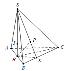 Cho hình chóp S.ABC có đáy ABC là tam giác vuông tại C (ảnh 1)