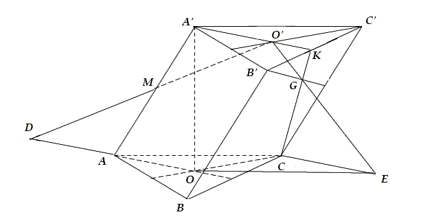 Cho hình lăng trụ ABC.A'B'C' có đáy ABC là tam giác đều cạnh a  (ảnh 2)