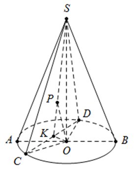Cho hình nón  (N) có đường cao bằng 3a/2 , đáy của (N) có bán kính bằng a (ảnh 1)