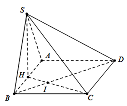 Cho hình chóp S.ABCD có đáy ABCD là hình chữ nhật biếtAB = a,BC = 2 (ảnh 1)