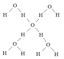 Giải thích vì sao một phân tử nước có thể tạo được liên kết hydrogen tối đa  (ảnh 2)