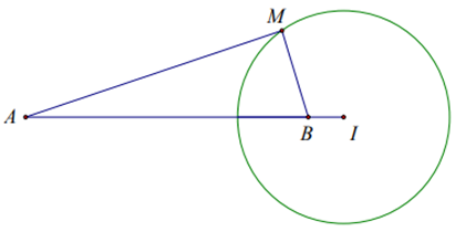 Trong không gian cho hai điểm A,B cố định và độ dài đoạn thẳng AB bằng 4 (ảnh 1)