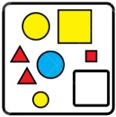 Điền số thích hợp vào chỗ chấm: Hình trên có … hình tam giác, … hình tròn, … hình vuông. (ảnh 1)