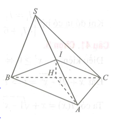 Cho hình chóp S.ABC có đáy ABC là tam giác vuông tại A, AB=1cm, AC= căn 3cm . Tam giác SAB, SAC lần lượt vuông tại B và C. Khối cầu ngoại tiếp hình chóp S.ABC có thể tích bằng 5căn5pi/6 . Tính khoảng cách từ C đến (SAB) . (ảnh 1)