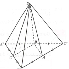 Cho hình chóp S.ABC có các cạnh SA=BC=3; SB=AC=4; SC=AB=2 căn5 . Tính thể tích khối chóp S.ABC. (ảnh 1)