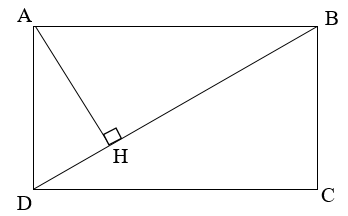Cho hình chữ nhật ABCD có AB = 8 cm; BC = 6 cm. Vẽ đường cao AH của ∆ADB. a) Chứng minh: ∆AHB đồng dạng ∆BCD. b) Chứng minh: ADCho hình chữ nhật ABCD có AB = 8 cm; BC = 6 cm. Vẽ đường cao AH của ∆ADB. a) Chứng minh: ∆AHB đồng dạng ∆BCD. b) Chứng minh: AD2 = DH . DB. c) Tính độ dài đoạn thẳng AH.2 = DH . DB. c) Tính độ dài đoạn thẳng AH. (ảnh 1)