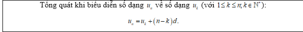 Cho cấp số cộng có un = 2018, d = -3 Khi đó uk bằng A. =2020 B.  =2006 (ảnh 1)