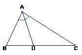 Trong hình vẽ, biết góc BAD=góc DAC , theo tính chất đường phân giác của tam giác thì tỉ lệ thức nào sau đây là đúng?  (ảnh 1)