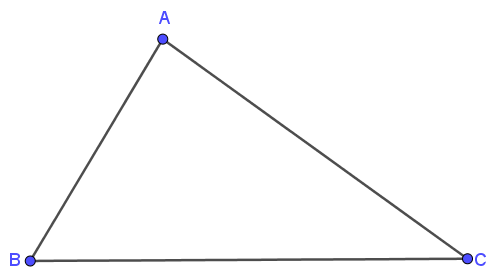 Tam giác ABC có AB < AC < BC. Khẳng định nào sau đây là đúng? (ảnh 1)