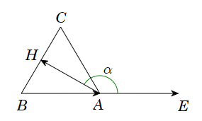 Cho tam giác đều ABC có đường cao AH. Tính vecto AH, BA (ảnh 1)