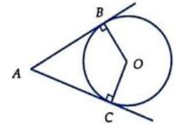 Cho đường tròn (O). Từ điểm A nằm ngoài (O), kẻ hai tiếp tuyến AB, AC tới (O) (ảnh 1)