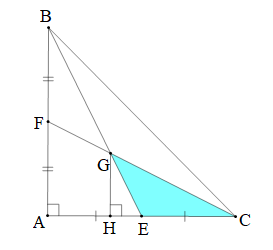Tam giác ABC vuông tại A có AB = AC = 30 cm. Hai đường trung tuyến BE (ảnh 1)