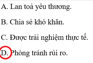 Hoạt động kết nối trường học với cộng đồng có ý nghĩa như thế nào? Khoanh vào (ảnh 1)