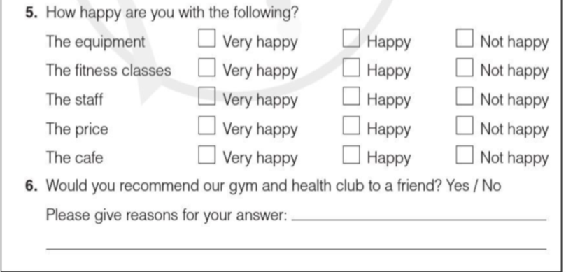 Read the questionnaire. Answer the questions  1. Why do they want information (ảnh 2)
