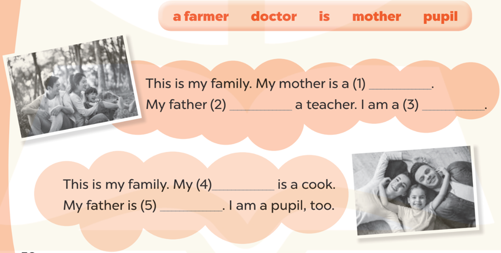 Read and complete (Đọc và hoàn thành) a farmer doctor is mother  (ảnh 1)