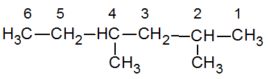 Ankan X có công thức như sau: CH3-CH(C2H5)-CH2-CH(CH3)2. Tên gọi của X là:  (ảnh 1)