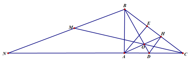 Cho tam giác ABC vuông tại A, kẻ tia phân giác  gócABC cắt AC tại D a) Biết BC = 5cm, AB = 3cm, Tính AC và AD (ảnh 1)