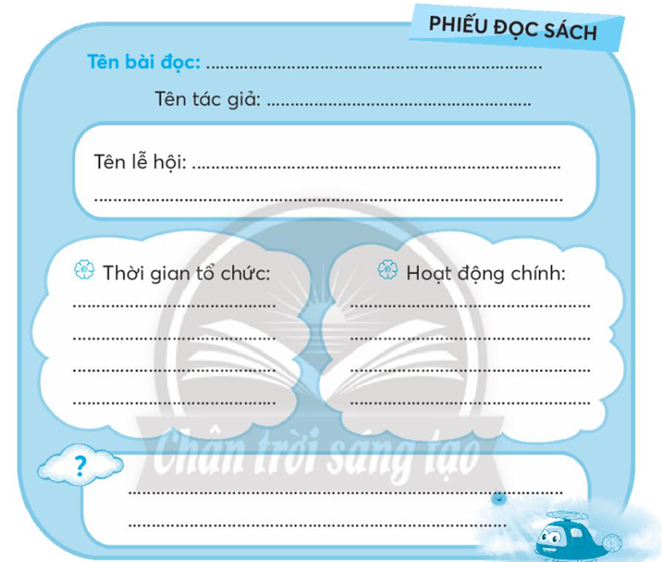 Viết vào phiếu đọc sách những thông tin chính sau khi đọc  (ảnh 1)