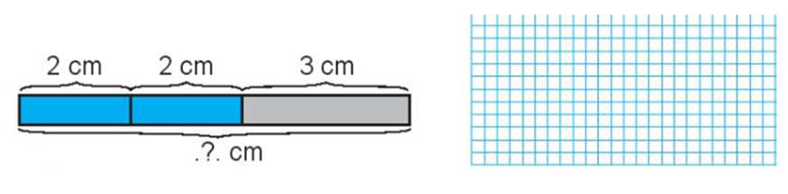 Tính tổng độ dài ba mảnh giấy (ảnh 1)