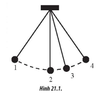 Xét chuyển động của một con lắc đơn (Hình 21.1) gồm một vật nặng, kích thước nhỏ (ảnh 1)