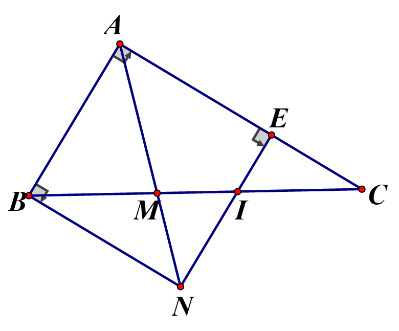 Cho tam giác ABC vuông tại A có AB=6cm, AC=8cm.  . Từ B kẻ tia Bx song song với  (Tia Bx thuộc nửa mặt phẳng bờ AB chứa C) (ảnh 1)