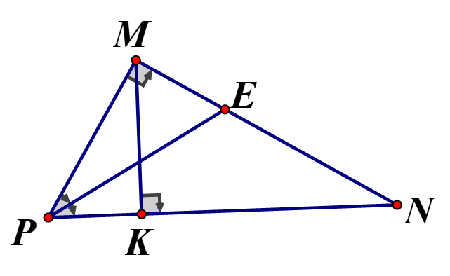 Cho tam giác MNP vuông tại M có MP=16cm, NP=20cm, MN=12cm. Vẽ đường phân giác PE (E thuộc MN). (ảnh 1)