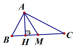 Cho tam giác ABC có AB = 9cm, AC = 12cm, BC = 15cm, AH là đường cao. (ảnh 1)