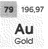Hình bên mô tả ô nguyên tố của vàng trong bảng tuần hoàn các nguyên tố hóa học. (ảnh 1)