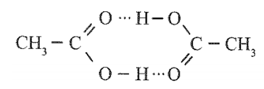 Trong dung dịch, acetic acid có thể tồn tại dạng dimer (hai phân tử kết hợp) do sự hình (ảnh 1)
