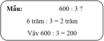 Tính nhẩm: a) 60 : 2 = ……		70 : 7 	=…….		40 : 2 	=……			90 : 3 = …. b) 								800 : 4 = …….	 400 : 2 = …….	 500 : 5 = ……. (ảnh 1)