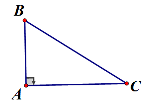 Giải tam giác ABC biết: góc A = 90 độ, AB = 2cm, AC = 3cm (số đo các góc làm tròn đến độ (ảnh 1)