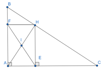Cho tam giác ABC vuông tại A. Qua A kẻ đường cao AH (H thuộc BC). (ảnh 1)