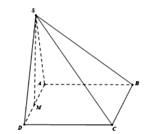 Cho hình chóp S.ABCD có đáy ABCD là hình vuông cạnh a căn bậc hai của 3 (ảnh 1)