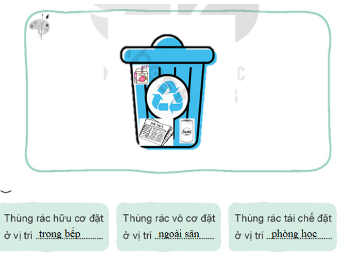 Thực hiện phân loại rác thải trong gia đình  Em cần:  – Thùng hoặc túi đựng các (ảnh 5)