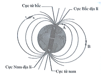 Trái Đất là một thanh nam châm khổng lồ. Hình 16.1 là hình ảnh của một kim nam (ảnh 2)