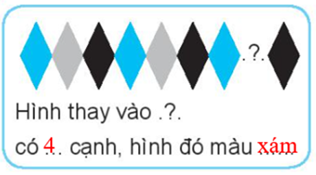 Viết vào chỗ chấm (Số cạnh và màu xanh, xám hay đen). (ảnh 2)